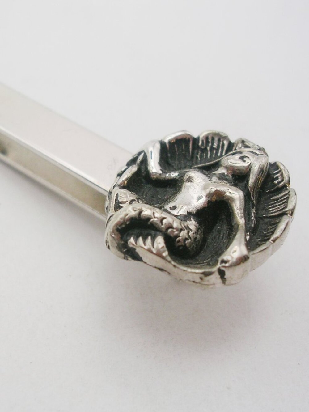 Vintage Tie Bar Money Clip Mermaid Relief classic Men Formal Necktie Holder